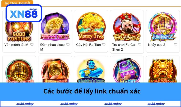 Các bước để lấy link chuẩn xác