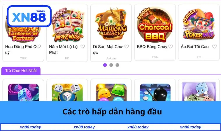 Các trò hấp dẫn hàng đầu