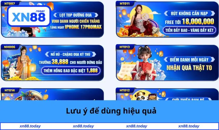 Lưu ý để dùng hiệu quả